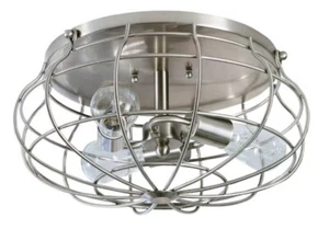 NEW allen + roth Yordan 3-Light 15-in Brushed Nickel Flush Mount Light - Picture 1 of 1