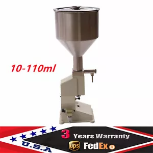 Pneumatic Filling Machine Liquid Paste Cream Filler Filling Machine 10-110ml - Picture 1 of 24