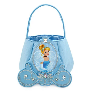 Disney Store Cinderella Trick-or-Treat Bag Felt Princess Blue Halloween Carriage - Picture 1 of 2