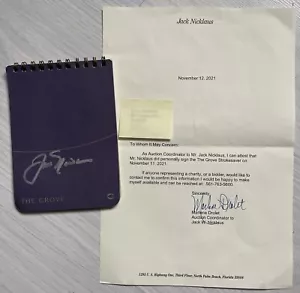 Jack Nicklaus - Original signed The Grove Golf Club Course Guide & LOA - Picture 1 of 5