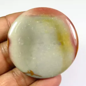 Braune Polygram Cabochon 44 MM Natürlich Jaspis Edelstein Handgemacht Rund PG-99 - Bild 1 von 9