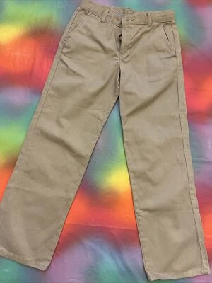 Izod: Boys Size 14 Husky Brown Khaki Pants, With Adjustable Waist - Image 1 of 3