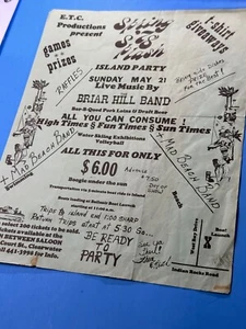 1978 invite/flyer for an Island Party in Indian Rocks Florida - Mad Beach Band - Picture 1 of 10