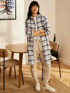John Lewis ANYDAY Lumberjack Shirt Jacket, Neutral/Navy Size: Large - RRP: £38 - Picture 1 of 4