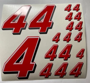 Discounted - Red W/ White Outline Black Shadow #4  R/c Box L - Picture 1 of 7