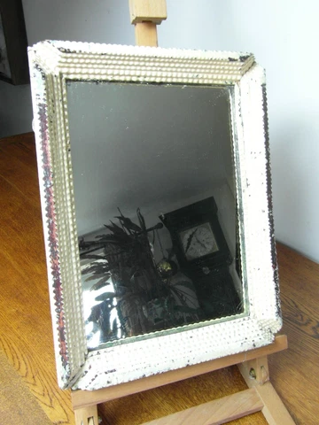 Late 19th century Tramp art mirror Cover