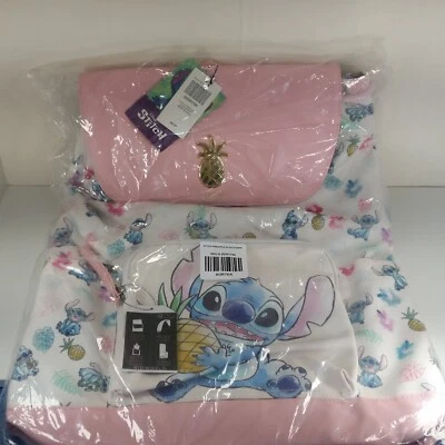 Disney Stitch Pineapples Slouch Backpack Lilo & Stitch Bag New With Tags - Image 1 of 4