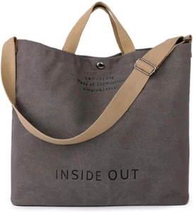 Women Large Canvas Tote Handbags Casual Shoulder Work Bag Crossbody Top Handl... - Picture 1 of 1