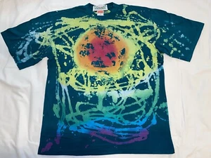 Rare Vintage Oasis Wax Batik Hand Dyed T-Shirts Sz. XL - Picture 1 of 3