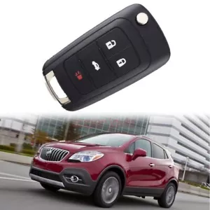 4 Buttons Flip Keyless Entry Remote Folding Key Fob Shell For Buick Encore 13-17 - Picture 1 of 7