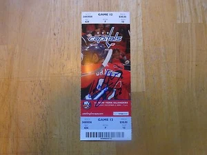 Boleto de asistencia de la NHL autografiado por Karl Alzner primera carrera Washington Capitals - Imagen 1 de 2