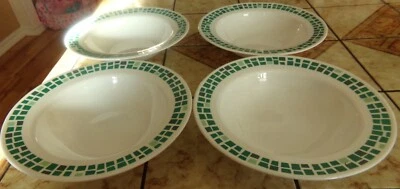 4 Corelle драгоценных цветов изумрудно-зеленый индивидуальный в оправе ужин макароны чаши - Изображение 1 из 4