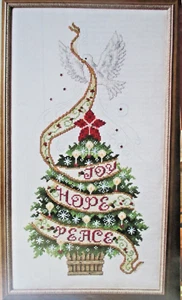 Weihnachtsbaum & Taube - Magazin Kreuzstichmuster - Joy Hope Peace - Bild 1 von 1