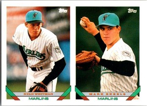 1993 Topps Ryan Whitman / Mark Skeels CPC, RC  558 Florida Marlins
