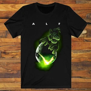 ALF Alien Movie TV Show Logo Men's Black T-Shirt S-3XL - Picture 1 of 1