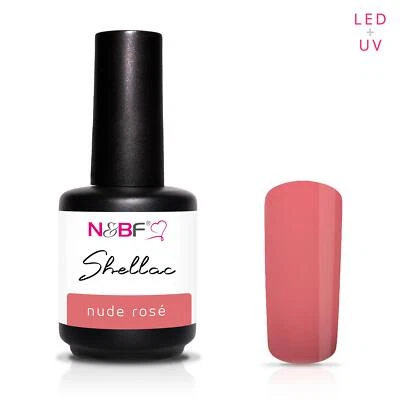 N&BF Shellac LED + UV Gel Nagellack kratzfest & splitterfest | Nude Rosé - Bild 1 von 4