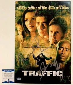 Michael Douglas & Dennis Quaid Dual Signed Traffic 12x18 Poster BAS COA - Picture 1 of 1