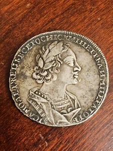 Russia, Russian 1723 Silver Rouble Rare - Picture 1 of 9