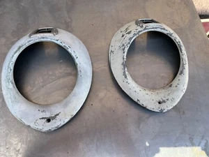 Vintage 1940 OEM Ford Mercury Headlight Doors From Arizona 4 Rat Hot Rod - Picture 1 of 8