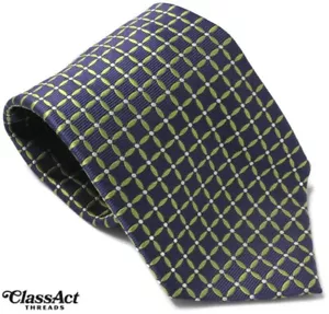 346 Brooks Brothers Krawatte reine Seide blau geometrisch hergestellt in den USA 58,5 Zoll x 3,75 Zoll - Bild 1 von 3