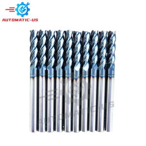 10× 4 Flute 1/4" x 1" x 3" Variable Helix Solid Carbide End Mill AlTiN Coated - Picture 1 of 6
