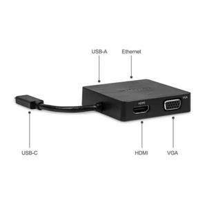 Targus PORTABLE Travel Docking Station - USB C Type - DOCK411-A DOCK411USZ-60 - Picture 1 of 5