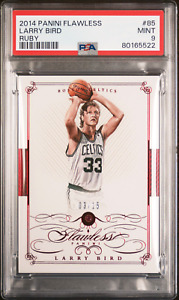 2014 2014-15 Panini Flawless Larry Bird RUBY PARALLEL /15, PSA 9 POP 1 (0 at 10)