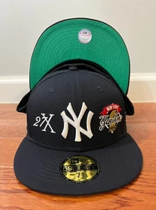 New York Yankees New Era 27X 1996 Serie Mundial 59Fifty Sombrero Ajustado-Verde Marino UV - Imagen 1 de 4