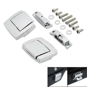 US Chrome Pack Trunk Latches Fit For Harley Touring Classic Electra Ultra FLHX - Picture 1 of 12