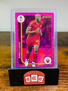 2023 Topps Merlin UEFA Club Pink Mojo Refractor /275 Romelu Lukaku Roma * - Picture 1 of 3