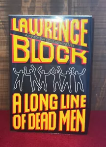 Signed Autographed 1st Edition Book A Long Line of Dead Men by Lawrence Block - Foto 1 di 18
