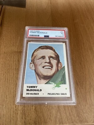 1961 Fleer #51 Tommy McDonald PSA 5 Philadelphia Eagles HOF - Image 1 of 2