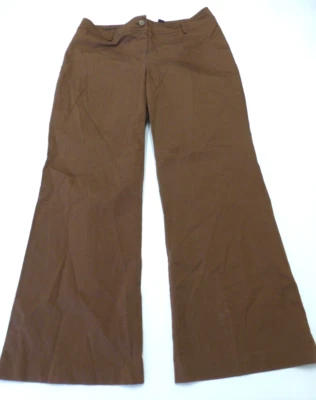 Apostrophe Womens Size 10P Brown Stretch Khaki Pants Good Condition - Image 1 of 2