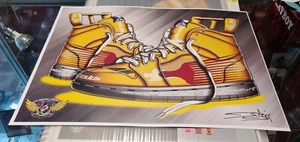 Fast and Furious Custom Art Print shoes Yellow #2 - A3 size - Signed - Bild 1 von 1