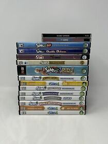 Lot Of 15 The Sims & The Sims DLC Video Games - For Pc - Tested & Working