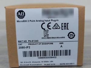 New 2080-IF2 Micro800 2 Point Analog Input Plug-In 2080IF2 - Picture 1 of 4