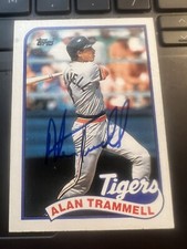 1989 Topps Alan Trammell HOF Autograph Detroit Tigers Auto 1984