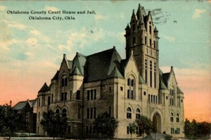 Postcard Divided Back Oklahoma County Court House & Jail Oklahoma City OK PA30 - Picture 1 of 2