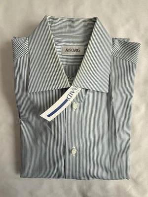 Ascot Chang White/Blue/Green Striped Shirt- 2000 - Image 1 of 4