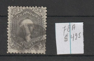 US # 78a VF used, series 1861, fancy cancel cv= $ 425 - Picture 1 of 2