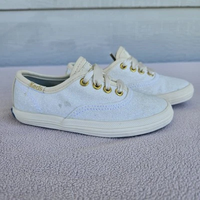 Keds x Kate Spade Champion Glitter Toddler Girl Sneaker SZ 7 White Sparkle - Image 1 of 4