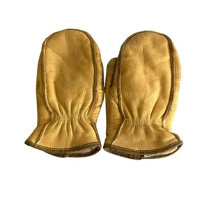 Vintage LL Bean Native Hirschleder Fäustlinge gefüttert weich hellbraun Größe Small - Bild 1 von 11