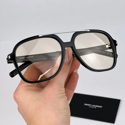 Saint Laurent Women Sunglasses Black Light Yellow Pilot SL545 001 BRAND NEW - Image 1 of 4