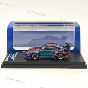 1:64 SW Porsche RWB 993 Racing Sports Classic Model Low Spoiler Purple Diecast - Picture 1 of 6