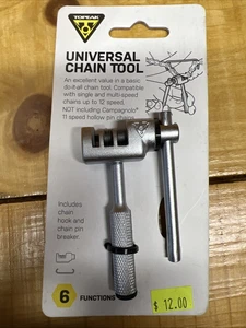 Herramienta de cadena universal TOPEAK para bicicletas de varias velocidades de hasta 12 velocidades (plateada) - Imagen 1 de 6