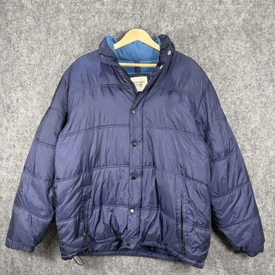 Old Navy Men’s Puffer Jacket XL Blue Full Zip Quilted Winter Coat - Image 1 of 4