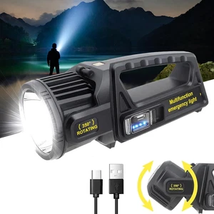 1300000 L Spotlight, Rechargeable Led Spotlight Flashlight with 350° Rotate Head - Picture 1 of 12
