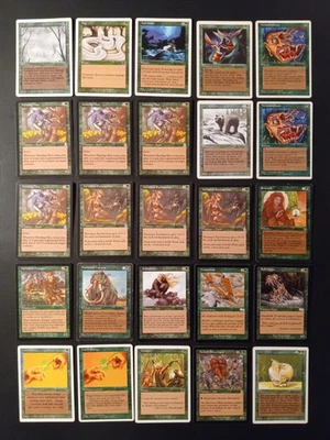 Lot of 50 Vintage Green MTG Magic the Gathering Fog Instill Energy HP - Image 1 of 4