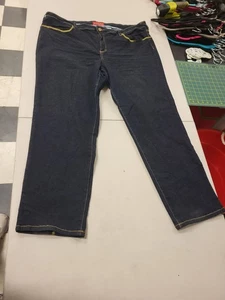 Baby Phat Jeans Womens Sz 24 Dark Wash Denim Pants Plus Size Jeanswear - Picture 1 of 8