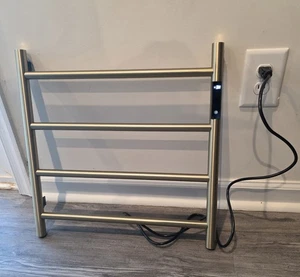 4 Bars Towel Warmer Rack Electric Wall Mounted w/Timer Temperature Control - Picture 1 of 5